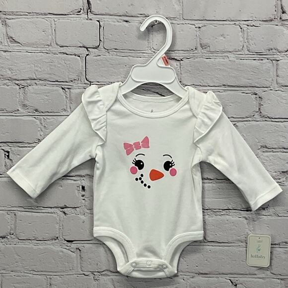 Lullaby Lane One Piece Top Girls Size 0-3 months Snowbaby Long Sleeve Snap Close - Picture 6 of 7